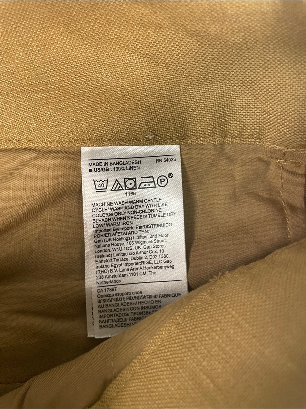 Banana Republic Camel Pleated Belted Bermuda goucho linen structured minimalist - Picture 5 of 8